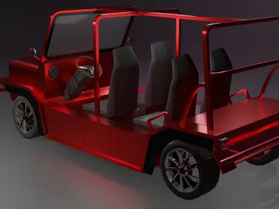 Moke Car Low-poly 3D model