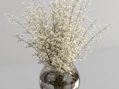 plants bouquet vase 18 3D model