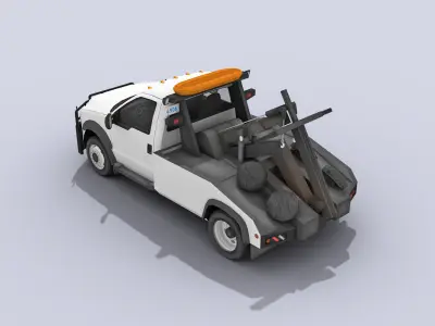 Tow Truck Low-poly 3D model