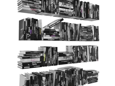 Books 150 pieces 3-3-2 Low-poly 3D model