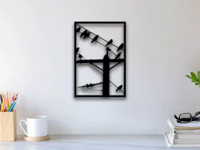 Birds Wall Art 3D print model
