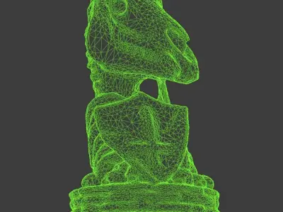 Skull Knight chess piece 3D print model