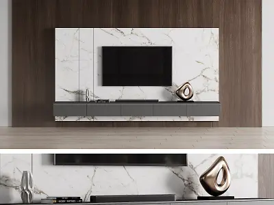 Tv Wall set 03 3D model