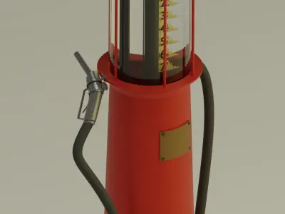 Gas Pump 1930s 3D model