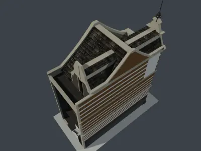 Vintage Buinding  House 3D model