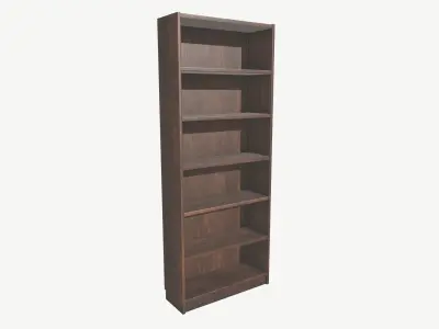 Wooden Bookshelf Low Poly PBR Game Ready Asset  Low-poly 3D model