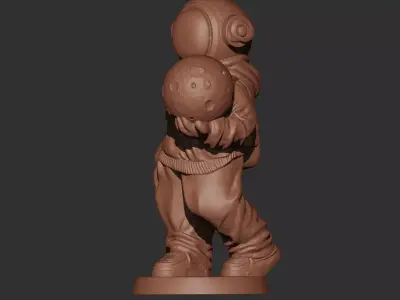 Astronaut Holding the Moon Sculpture Printable 3D print model