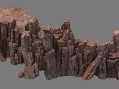 Stone Fallen Land - Octopus Cliff 03 3D model