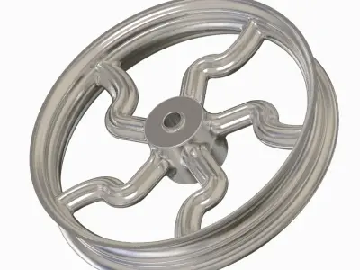 Motorcycle Wheel Rim 3D print model