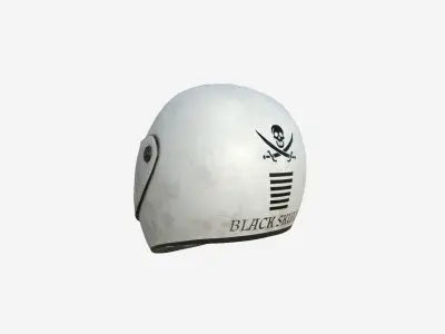 Motorcycle Helmet 04 White - Character Fashion Design Low-poly 3D model