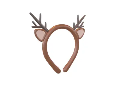 Elk Headband V1 003 Low-poly 3D model
