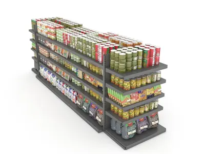 3D canned food 09 model Low-poly 3D model