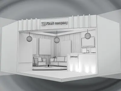 Booth Exhibition Stand a581 3D model