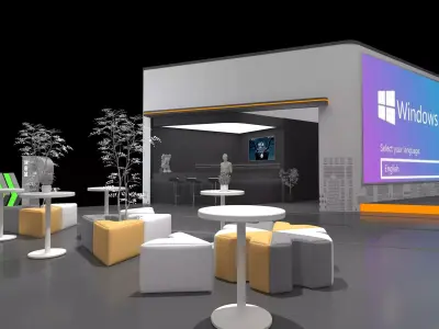 Booth design 3D model