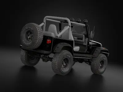 1987 Jeep Wrangler custom 3D model