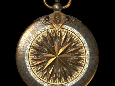 Decorated Compass 3D model