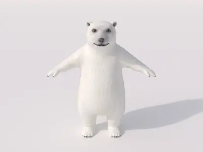 Baby Humanoid Polar Bear  3D model