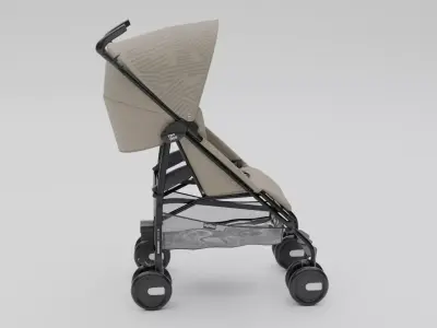 Baby Strollers Low-poly 3D model