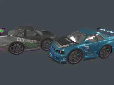 tokyo car  Low-poly 3D model