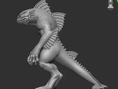 Lizardfolk  Game Ready 3D Character Model Low-poly 3D model
