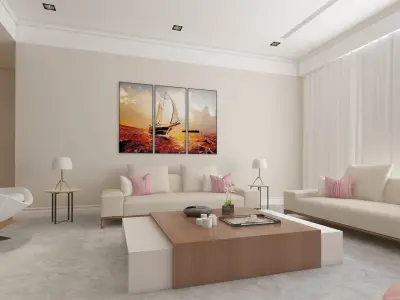 Living Room 3D model 35