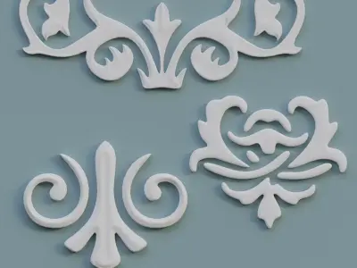 Simple Ornaments pack for Architectural Decoration  Free 3D model