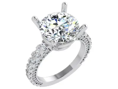 Round Diamond Ring 4541 3D print model