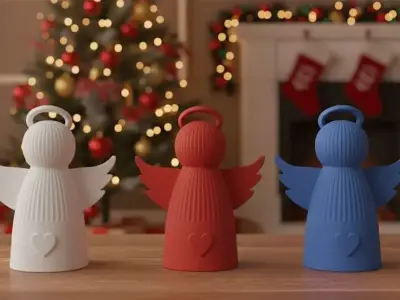 Modern Christmas Angel Minimalist  Sculpture 3D print model