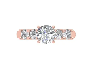 Solitaire Engagement Ring 3D print model