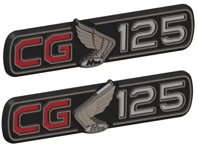 Honda CG 125 emblem 3D model