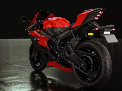 YZF R6 3D model Low-poly 3D model