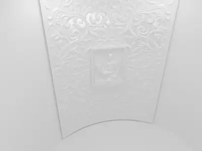 Courved back wall 3D print model