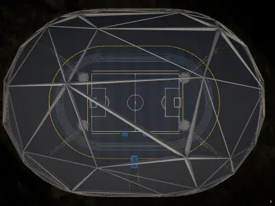 Glow Stadium PBR Low-poly 3D model