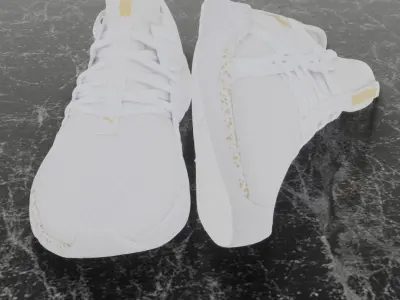 Puma 3D Shoes - White - Soft Ride Low-poly 3D model