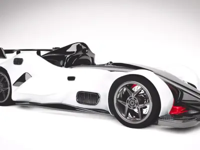 CONCEPT SPORT CAR white CARBON 3D model 3D model