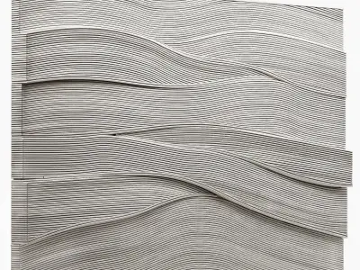 Wall art Marlene by Palecek Wave rattan decor 3D model