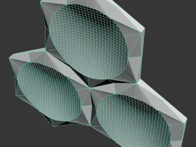 3d Panel tile with honeycomb pattern Low-poly 3D model