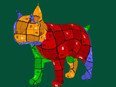 Bobcat Cub Red Lynx 3D model