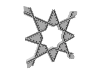 Arabic Decorative Pattern T1 Low-poly 3D model