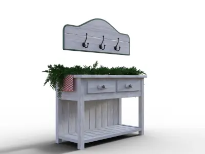 Christmas Board And Console Table  Low-poly 3D model