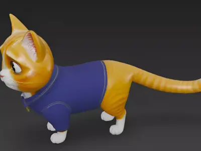 Pixar Style 3d Cat  3D model