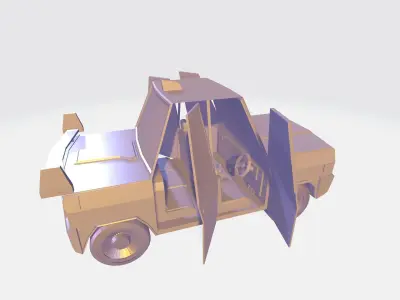 Car for race Low-poly 3D model