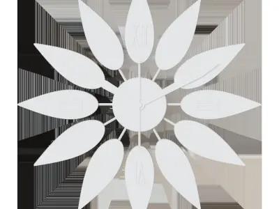 Flora wall clock 3D model