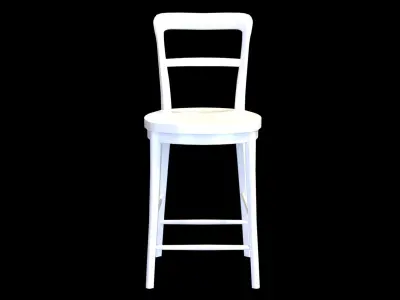 ClineCounter Stool-white painted Low-poly 3D model