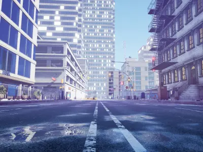 Complete city asset pack for Unity and Unreal game engines Low-poly 3D model