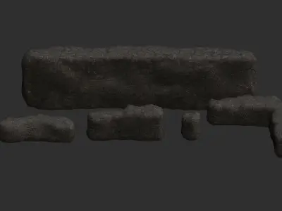 Cave Walls 4 - Base Free low-poly 3D model