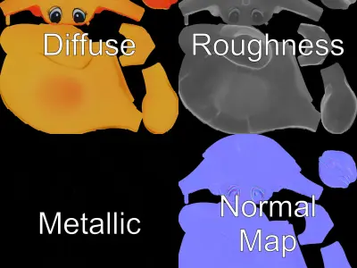 Yellow Rubber Duck D model pack Low-poly 3D model