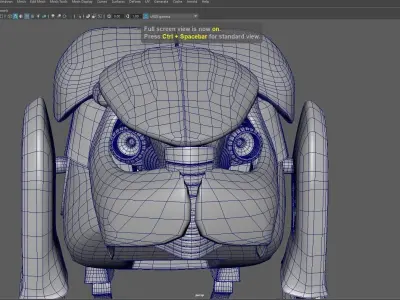 Robot panther Low-poly 3D model