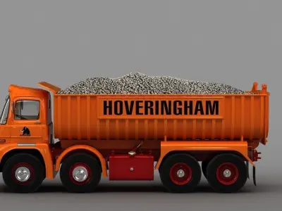 Foden S21 Hoveringham Tipper Truck  1962 3D model