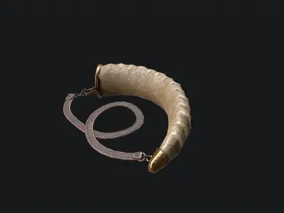 Horn Hunting Low-poly 3D model